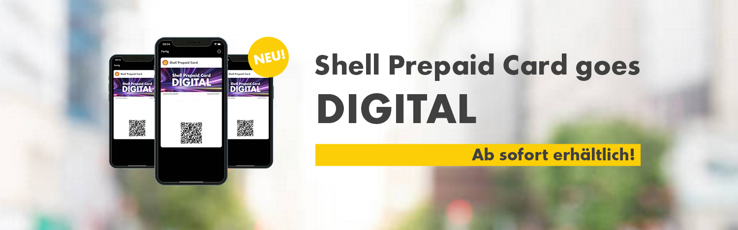 Shell Prepaid Card gibt es ab sofort auch digital!